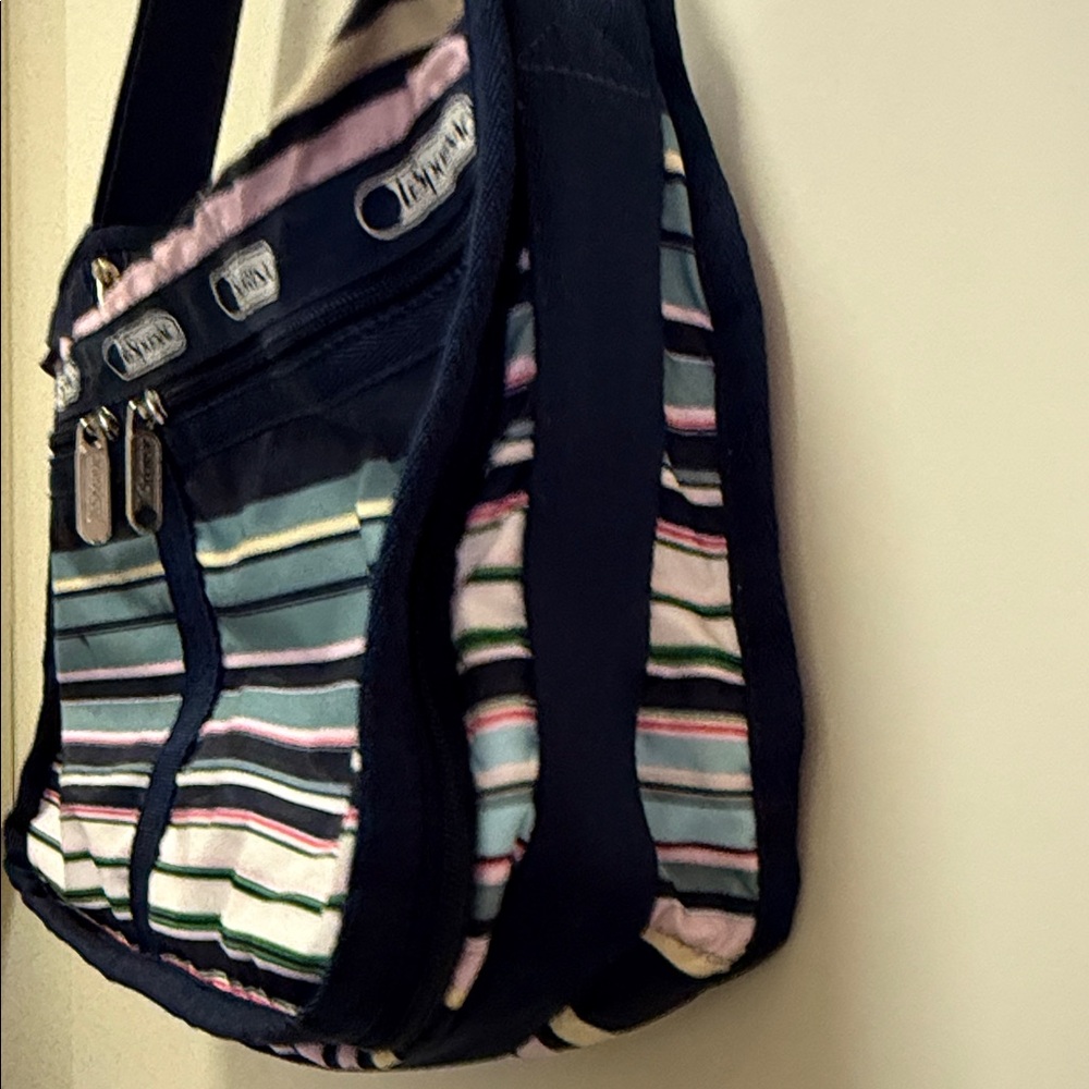 LeSportsac Multicolor Striped Shoulder/Crossbody Bag